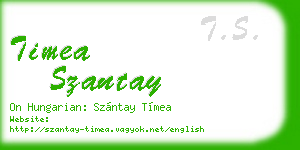 timea szantay business card