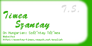 timea szantay business card